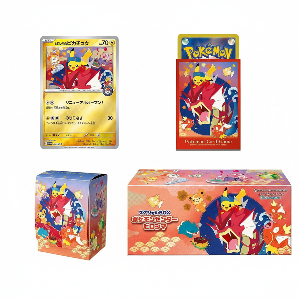Pokémon Center Special Box Set Hiroshima JPN mit Pikachu Promo – originalversiegelt | Chaseforge
