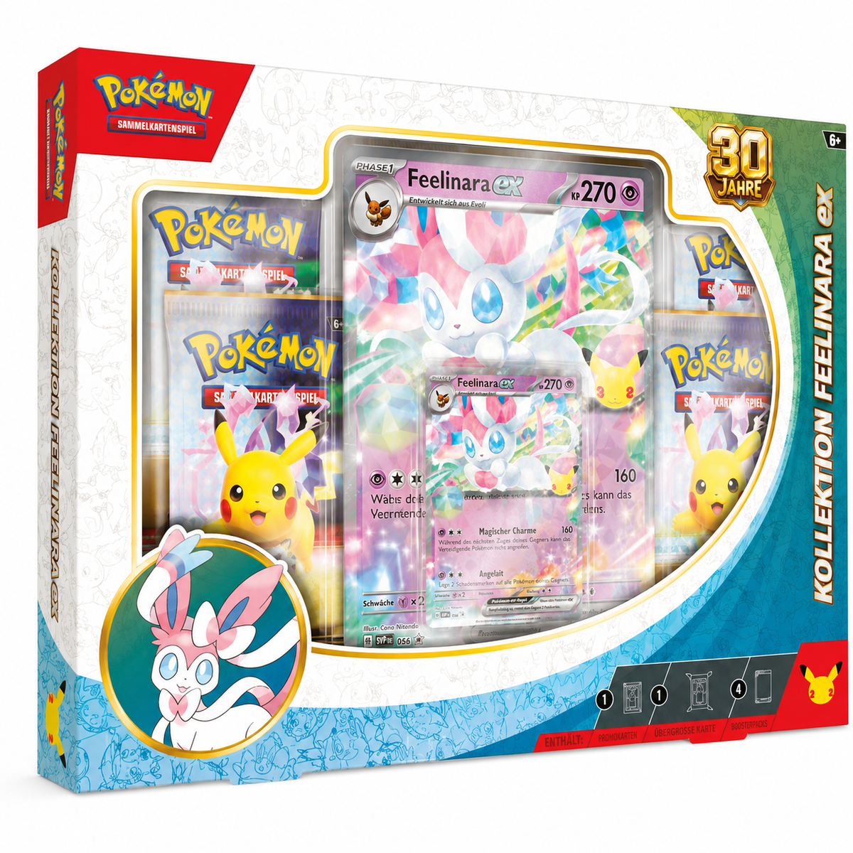 Pokémon 30 Jahre Feelinara-ex-Kollektion – Promokarte & 4 Boosterpacks | Chaseforge