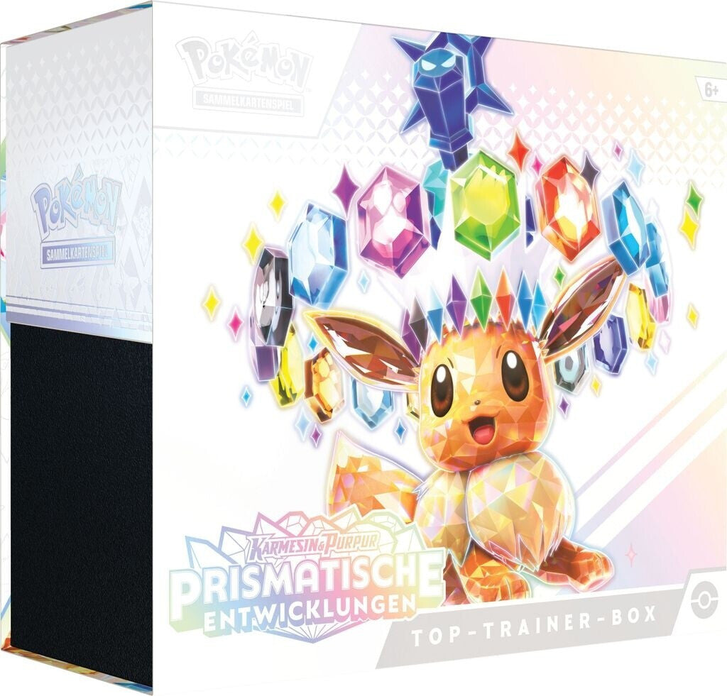 Pokémon Top-Trainer-Box Karmesin & Purpur – Prismatische Entwicklungen – originalversiegelt | Chaseforge